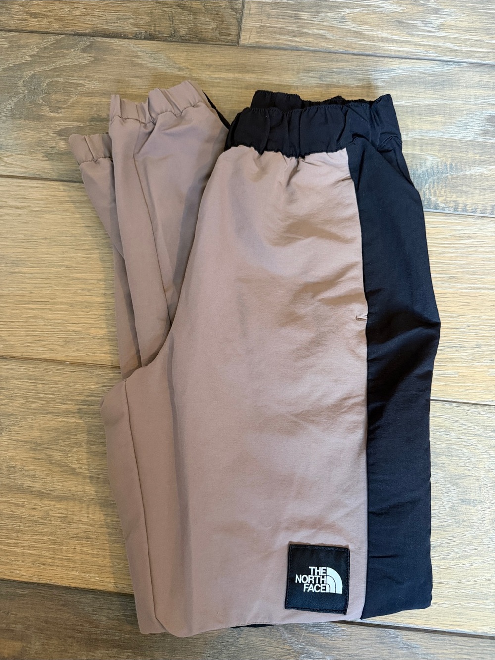 The North Face Kids Two-Tone Taupe and Black Joggers